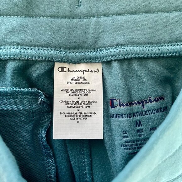 Champion Athletic Wear Joggers Sweatpants with Pockets Aqua Size Medium NWOT - Picture 8 of 8